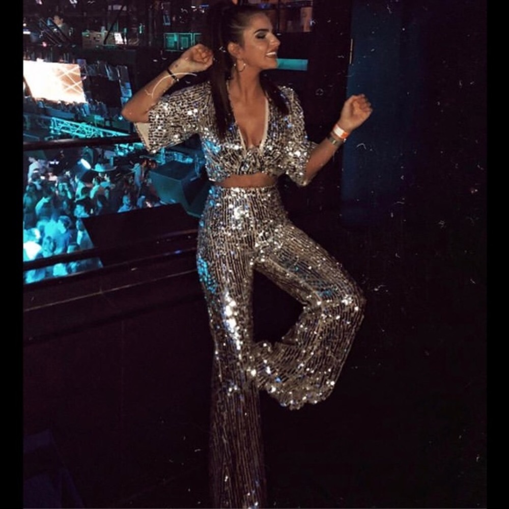 Zara blogger fav flare Sequin pants - Picture 3 of 7
